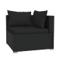 Set de muebles de jardín 4 pzas y cojines ratán sintético negro de vidaXL, Conjuntos de jardín - Ref: Foro24-3101640, Precio:...