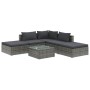 Set de muebles de jardín 6 pzas y cojines ratán sintético gris de vidaXL, Conjuntos de jardín - Ref: Foro24-3101605, Precio: ...