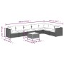 Set de muebles de jardín 8 pzas y cojines ratán sintético negro de vidaXL, Conjuntos de jardín - Ref: Foro24-3101753, Precio:...