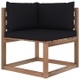 3-piece pallet garden set with impregnated pine wood cushions by vidaXL, Garden sets - Ref: Foro24-3067315, Price: 207,99 €, ...