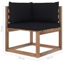 3-piece pallet garden set with impregnated pine wood cushions by vidaXL, Garden sets - Ref: Foro24-3067315, Price: 207,99 €, ...