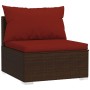 Gartensofa 8 Stück und Kissen aus braunem synthetischem Rattan von vidaXL, Gartensets - Ref: Foro24-3101763, Preis: 729,99 €,...