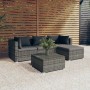 Gartenmöbelset 5-tlg. und Kissen Kunststoff Rattan grau von vidaXL, Gartensets - Ref: Foro24-3101653, Preis: 428,04 €, Rabatt: %