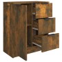 Aparador madera contrachapada color roble ahumado 60x30x70 cm de vidaXL, Aparadores - Ref: Foro24-816988, Precio: 75,96 €, De...