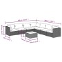 8-teiliges Gartensofa-Set und graue synthetische Rattankissen von vidaXL, Gartensets - Ref: Foro24-3101766, Preis: 541,99 €, ...