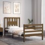 Honey brown solid wood bed frame with headboard 90x200cm by vidaXL, Beds and slatted bases - Ref: Foro24-3194559, Price: 117,...