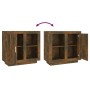 Smoked oak sideboard 80x40x75 cm by vidaXL, Sideboards - Ref: Foro24-817237, Price: 63,25 €, Discount: %