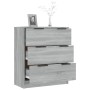 Aparador de madera contrachapada gris Sonoma 60x30x70 cm de vidaXL, Aparadores - Ref: Foro24-816986, Precio: 89,90 €, Descuen...