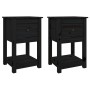 Nightstands 2 pcs solid black pine wood 40x35x61.5cm by vidaXL, Lockers and storage cabinets - Ref: Foro24-821738, Price: 100...