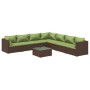 8-teilige Gartensofagarnitur und braune synthetische Rattankissen von vidaXL, Gartensets - Ref: Foro24-3101764, Preis: 692,99...