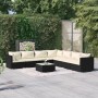 8-teiliges Gartenmöbel-Set und schwarze synthetische Rattankissen von vidaXL, Gartensets - Ref: Foro24-3101759, Preis: 723,99...