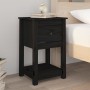 Mesitas de noche 2 uds madera maciza de pino negro 40x35x61,5cm de vidaXL, Taquillas y armarios de almacenamiento - Ref: Foro...