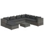 8-teiliges Gartenmöbel-Set und graue synthetische Rattankissen von vidaXL, Gartensets - Ref: Foro24-3101853, Preis: 753,98 €,...