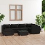 7-teiliges Gartenmöbel-Set und schwarze synthetische Rattankissen von vidaXL, Gartensets - Ref: Foro24-3101816, Preis: 820,46...