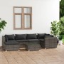 7-piece garden furniture set and gray synthetic rattan cushions by vidaXL, Garden sets - Ref: Foro24-3101821, Price: 708,19 €...