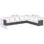 8-teilige Gartensofagarnitur und braune synthetische Rattankissen von vidaXL, Gartensets - Ref: Foro24-3101772, Preis: 740,48...