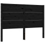 Double bed frame with black solid wood headboard by vidaXL, Beds and slatted bases - Ref: Foro24-3194610, Price: 149,73 €, Di...