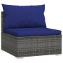 Gartensofa 7-teilig und Kissen synthetisches Rattan grau von vidaXL, Gartensets - Ref: Foro24-3101838, Preis: 496,31 €, Rabat...