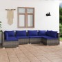 Set von Gartenmöbeln 6 Stück und Kissen synthetischen Rattan grau von vidaXL, Gartensets - Ref: Foro24-3101878, Preis: 448,99...