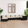 7-teiliges Gartenmöbel-Set und schwarze synthetische Rattankissen von vidaXL, Gartensets - Ref: Foro24-3101823, Preis: 577,62...