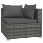 Set de muebles de jardín 11 pzas y cojines ratán sintético gris de vidaXL, Conjuntos de jardín - Ref: Foro24-3102053, Precio:...