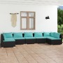 7-piece garden furniture set and black synthetic rattan cushions by vidaXL, Garden sets - Ref: Foro24-3101889, Price: 686,99 ...