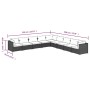 Set de muebles de jardín 9 pzas y cojines ratán sintético negro de vidaXL, Conjuntos de jardín - Ref: Foro24-3101784, Precio:...