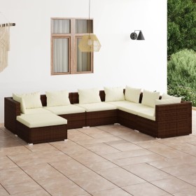 7-piece garden furniture set and brown synthetic rattan cushions by vidaXL, Garden sets - Ref: Foro24-3101834, Price: 597,01 ...