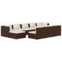 Set muebles de jardín 10 pzas y cojines ratán sintético marrón de vidaXL, Conjuntos de jardín - Ref: Foro24-3102018, Precio: ...