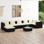 8-piece garden furniture set and black synthetic rattan cushions by vidaXL, Garden sets - Ref: Foro24-3101839, Price: 583,06 ...