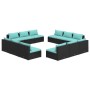 Gartensofa Set 12 Stück synthetische Rattankissen schwarz von vidaXL, Gartensets - Ref: Foro24-3101569, Preis: 1,00 €, Rabatt: %