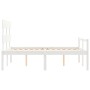 Elderly bed solid wood headboard white 140x200 cm by vidaXL, Beds and slatted bases - Ref: Foro24-3195352, Price: 161,99 €, D...