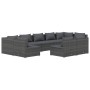 Set de muebles de jardín 9 pzas y cojines ratán sintético gris de vidaXL, Conjuntos de jardín - Ref: Foro24-3102029, Precio: ...