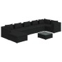 Set de muebles de jardín 8 pzas y cojines ratán sintético negro de vidaXL, Conjuntos de jardín - Ref: Foro24-3101840, Precio:...