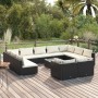 Gartenmöbel-Set 12 Stück synthetische Rattan-Kissen schwarz von vidaXL, Gartensets - Ref: Foro24-3102079, Preis: 1,00 €, Raba...