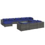 11-teiliges Gartenmöbel-Set und graue synthetische Rattankissen von vidaXL, Gartensets - Ref: Foro24-3102054, Preis: 697,13 €...