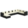 8-teiliges Gartenmöbel-Set und schwarze synthetische Rattankissen von vidaXL, Gartensets - Ref: Foro24-3101855, Preis: 796,71...