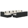 Set de muebles de jardín 10 pzas cojines ratán sintético negro de vidaXL, Conjuntos de jardín - Ref: Foro24-3102015, Precio: ...