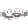 8-piece garden furniture set and black synthetic rattan cushions by vidaXL, Garden sets - Ref: Foro24-3101847, Price: 583,06 ...