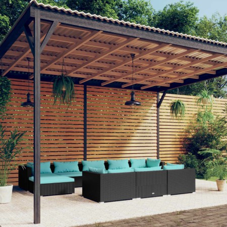 Garden furniture set 10 pieces black synthetic rattan cushions by vidaXL, Garden sets - Ref: Foro24-3102041, Price: 1,00 €, D...