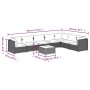 Set de muebles de jardín 8 pzas y cojines ratán sintético negro de vidaXL, Conjuntos de jardín - Ref: Foro24-3101751, Precio:...