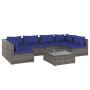 7-piece garden sofa set with gray synthetic rattan cushions by vidaXL, Garden sets - Ref: Foro24-3101886, Price: 459,99 €, Di...