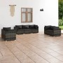 7-teiliges Gartenmöbel-Set und graue synthetische Rattankissen von vidaXL, Gartensets - Ref: Foro24-3102269, Preis: 671,02 €,...