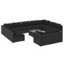 Garden furniture set 12 pieces black synthetic rattan cushions by vidaXL, Garden sets - Ref: Foro24-3102080, Price: 1,00 €, D...