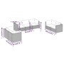 Set de muebles de jardín 7 pzas y cojines ratán sintético negro de vidaXL, Conjuntos de jardín - Ref: Foro24-3102264, Precio:...