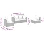 4-piece garden furniture set and brown synthetic rattan cushions by vidaXL, Garden sets - Ref: Foro24-3102172, Price: 414,38 ...