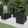 6-teiliges Gartenmöbel-Set und schwarze Kissen aus synthetischem Rattan von vidaXL, Gartensets - Ref: Foro24-3102296, Preis: ...