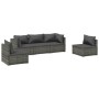 5-piece garden furniture set with gray synthetic rattan cushions by vidaXL, Garden sets - Ref: Foro24-3102189, Price: 668,80 ...