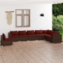 8-teilige Gartensofagarnitur und braune synthetische Rattankissen von vidaXL, Gartensets - Ref: Foro24-3102371, Preis: 732,85...