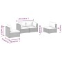 Set muebles de jardín 4 piezas y cojines ratán sintético marrón de vidaXL, Conjuntos de jardín - Ref: Foro24-3102170, Precio:...